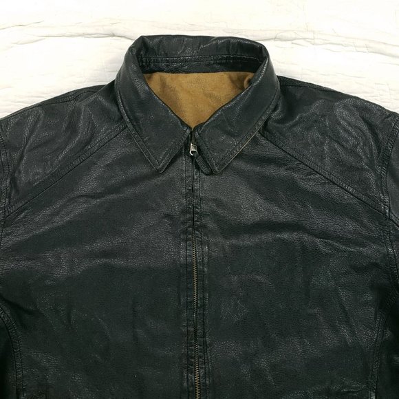 Missani Le Collezioni Reversible Leather Jacket Cashmere Wool Blend Mens 2XL - Picture 8 of 15
